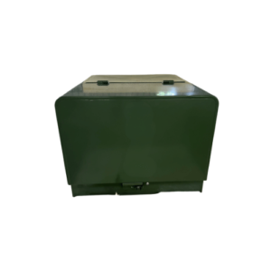 Single-phase pad-mount transformer, 25 to 100 kVA, green steel cabinet